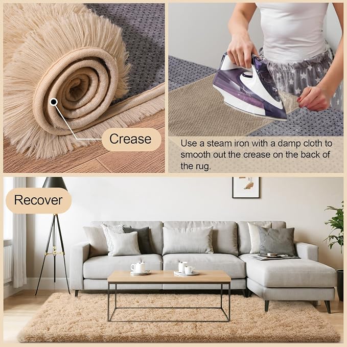 Mugorn 2x3 Rugs for Bedroom, Fluffy Area Rugs for Living Room, Soft Shag Kids - Image 5