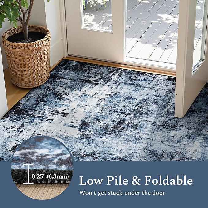Rugflix 3x4 Entrance Rugs, Entry Rug Washable Non-Slip Stain-Resistant Low Pile - Image 6