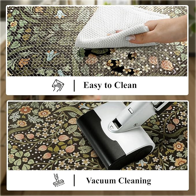 Collive Anti Fatigue Kitchen Mats, Cushioned Floral Kitchen Rugs Non Slip - Image 5