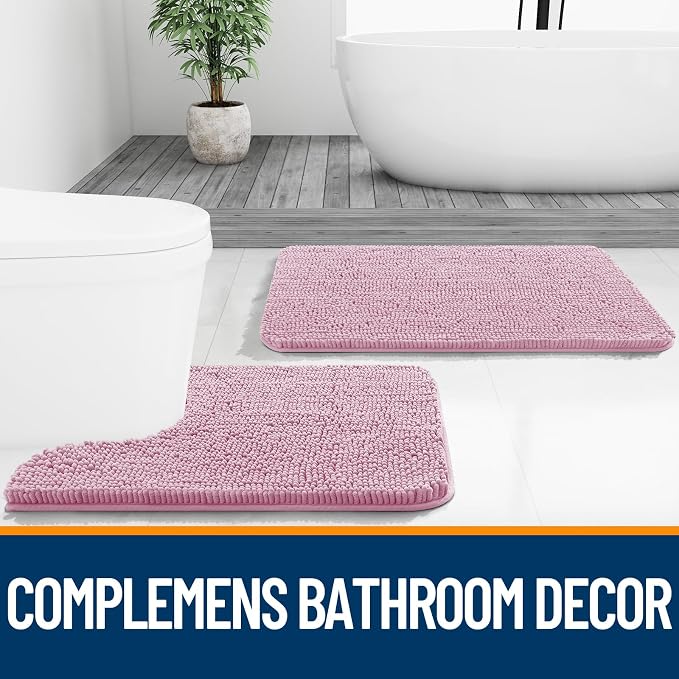 OLANLY Large Bathroom Rugs 40x24, Extra Soft Absorbent Chenille Bath Rugs - Image 7