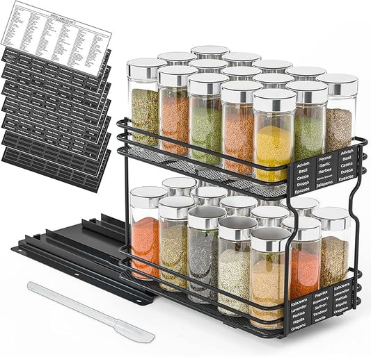SpaceAid Pull Out Spice Rack Organizer by SpaceAid