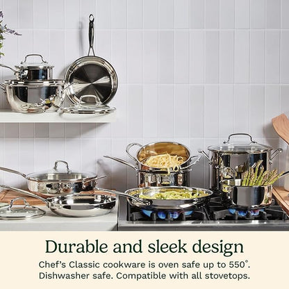 Cuisinart 12 Inch Skillet with Glass Cover, Chef's Classic Collection - Image 4