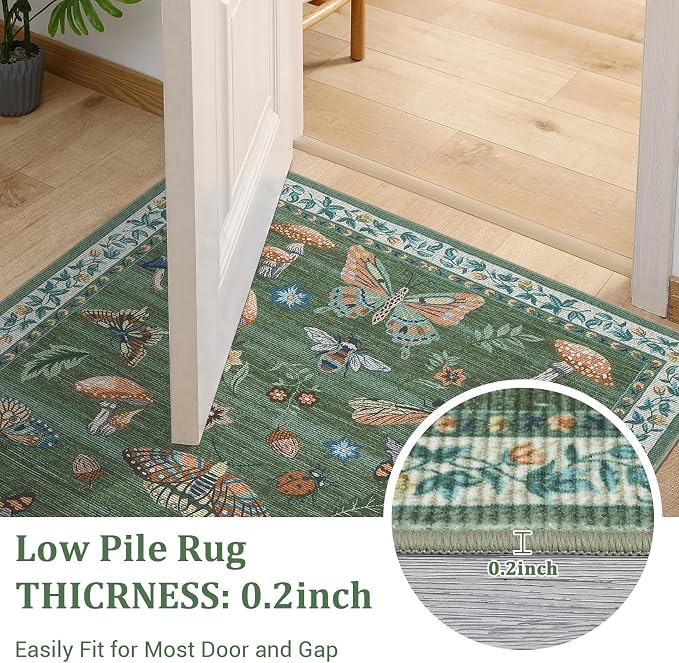 ROYHOME Mushroom Washable Rug 5x7 Area Rugs - Image 4