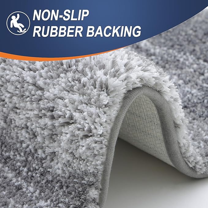 OLANLY Bathroom Runner Rugs Mat 59x24, Extra Soft Absorbent Microfiber Bath Rugs - Image 5