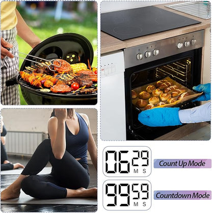 Weewooday 24 Pcs Digital Kitchen Timer Magnetic Timer Bulk On/Off Switch Minute - Image 2