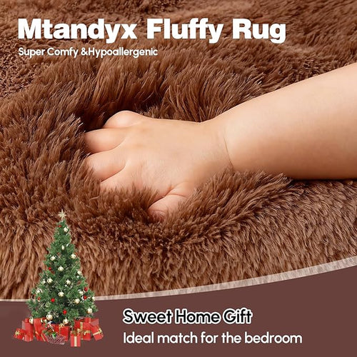 6x9 Rugs for Living Room, Rugs for Bedroom, Plush Fluffy Carpet, Non-Slip - Image 2