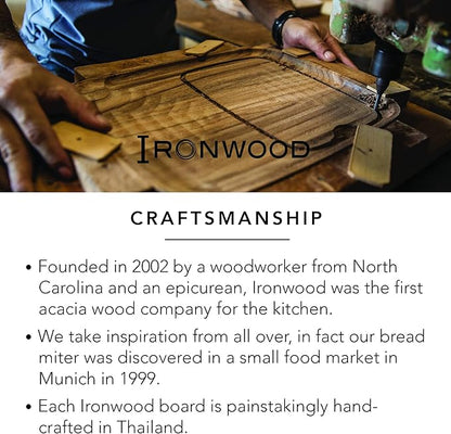 Ironwood Gourmet Oslo End Grain Utility Cutting Board, 14 x 16 Inches, Natural - Image 5