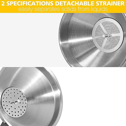 Anaeat Stainless Steel Kitchen Funnel, Oils & 1 Pc Cleaning Brush - Image 5