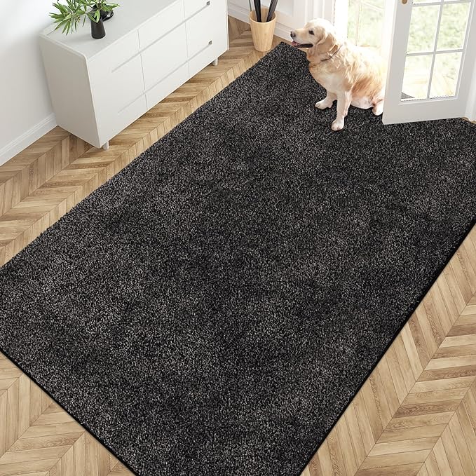PURRUGS Easy Care Area Rug 4.5ft x 7ft, Non-Slip Washable Entryway Rug by PURRUGS