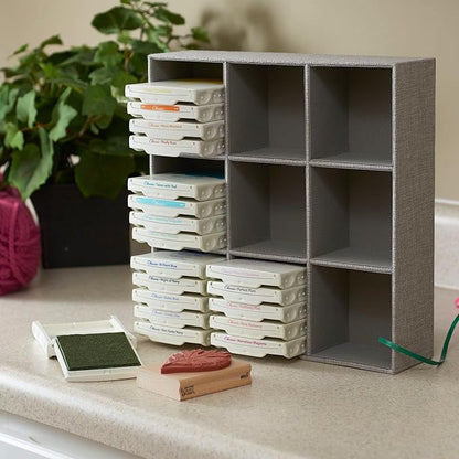 Household Essentials Grey 728-1 Deep 9 Section Drawer Organizer Box - Image 3