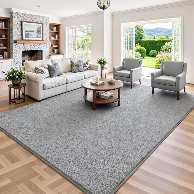 Keeko Area Rugs for Living Room Bedroom 6x9 Grey, Soft Modern Large Rugs Indoor - Image 3