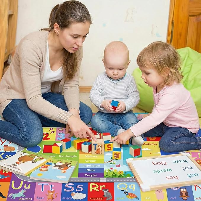 ABC Kids Rug, soft low-pile surface, non-slip backing, compact size - Image 3