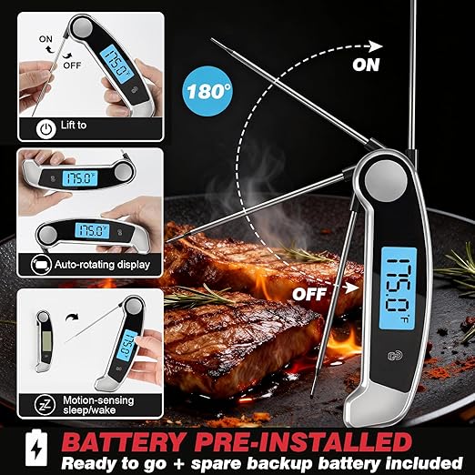 Meat Thermometer Digital Waterproof Instant Read Thermometer - Image 3