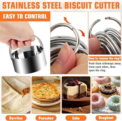 Biscuit Cutter Set, Flour Sifter, Rolling Pin, Biscuit Cutter, Dough Cutter - Image 6
