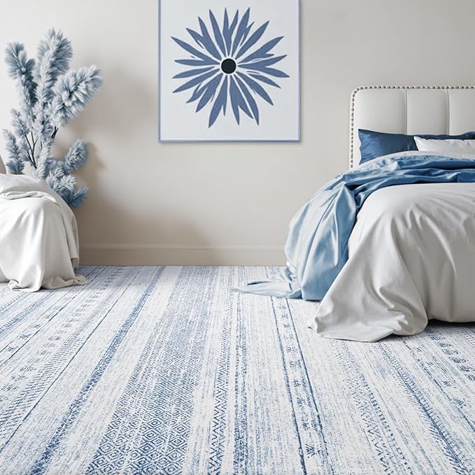 5x7 Area Rugs for Living Room Machine Washable Rug Distressed Indoor Carpet - Image 4