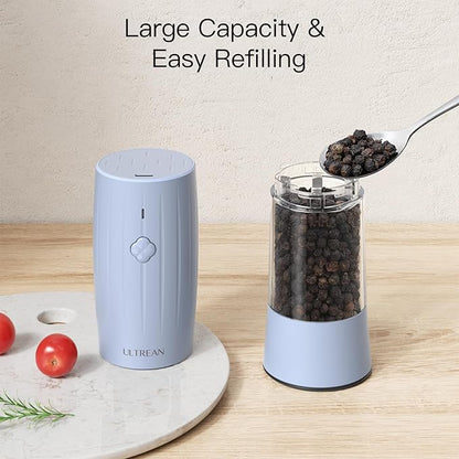 Ultrean Electric Salt and Pepper Grinder Set, USB-C Rechargeable, Salt and - Image 5