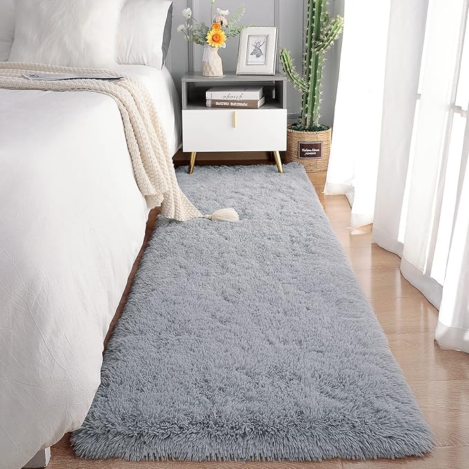 Chicrug Soft Area Rugs for Bedroom Living Room Plush Fluffy Rug 2x4 Feet - Image 6