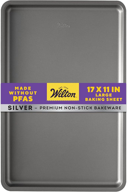 Wilton Silver Non Stick Large Baking Sheet, Cookie and Roasting Pan by Wilton