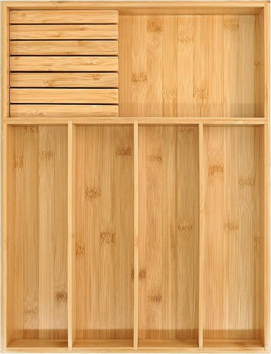 VaeFae Bamboo Silverware Organizer, Utensil Holder by VaeFaeDirect