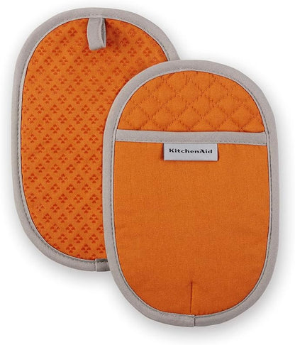 KitchenAid Asteroid Pot Holder 2-Pack Set, Honey Orange by KitchenAid