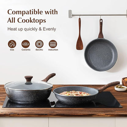 SENSARTE Nonstick Frying Pan Skillet, 12 Inch Omelette Pan - Image 4
