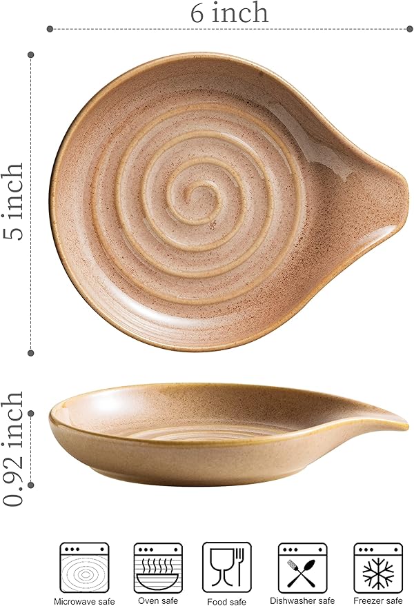 Spoon Holder, Porcelain Cooking Spoon Rest - Image 2