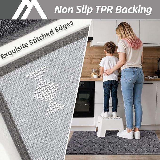 COSY HOMEER Soft Kitchen Rugs for in Front of Sink Super Absorbent Kitchen - Image 5
