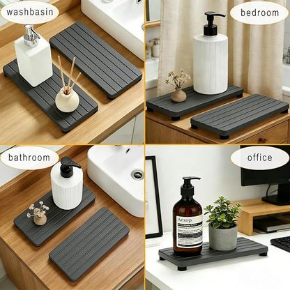 2PCS Stone Drying Tray, Water Absorbing Stone Tray - Image 8