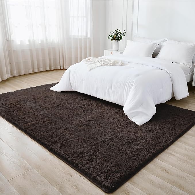 Litanika 5x8 Shag Area Rug for Living Room Bedroom, Non-Shedding Modern Indoor - Image 3