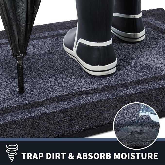 PURRUGS Dirt Trapping Door Mat 24" x 70", Non-Slip Machine Washable Entryway Rug - Image 5