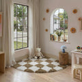 PureCozy Checkered Rug 6ft Radius Corner by PureCozy