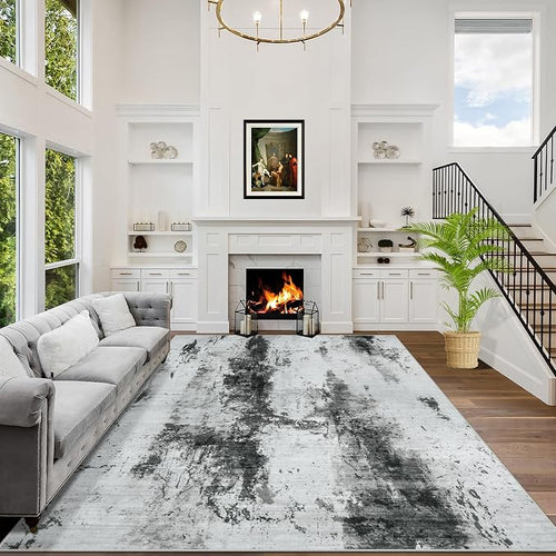 8x10 Area Rugs Washable Rug: Modern Abstract Living Room Rug Soft Anti-Skid by GENTDRIZZ