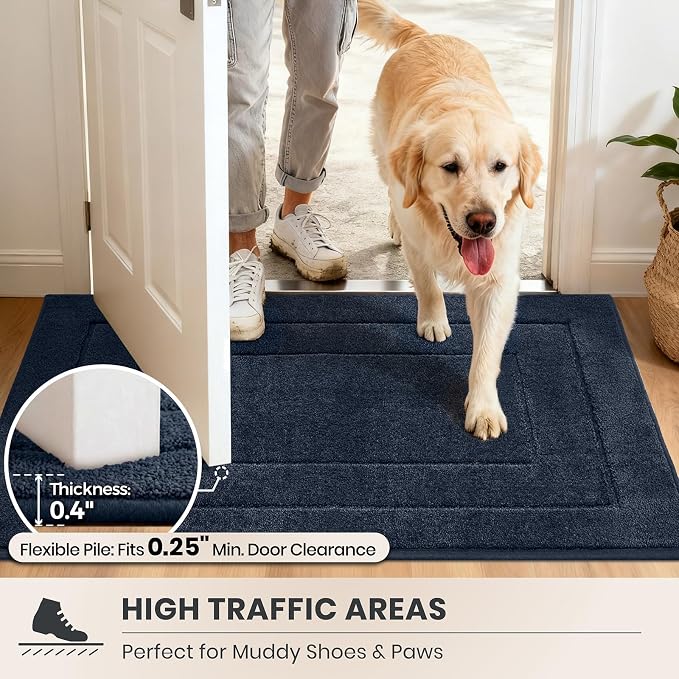 PURRUGS Dirt Trapping Door Mat 34" x 59", Non-Slip/Skid Machine Washable - Image 6
