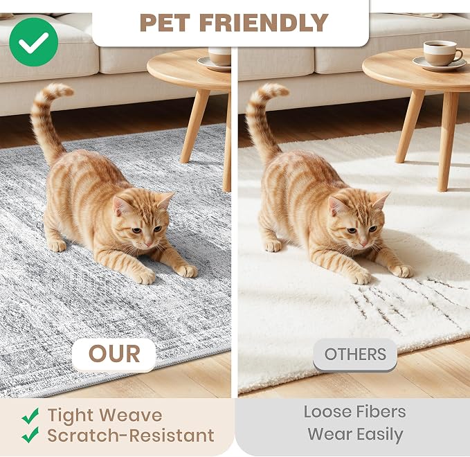 Washable Kitchen Rugs Sets of 3 Piece, Hallway Runner Rug Non-Slip - Image 6