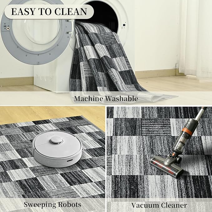 Terrug Black and White Runner Rugs - Image 7