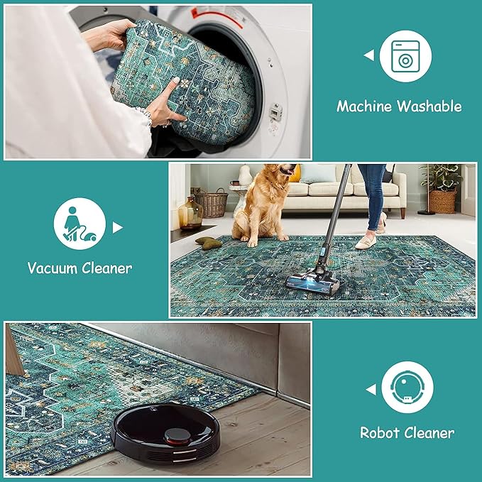 Moynesa Ultra-Thin Washable 10x14 Area Rugs - Image 5