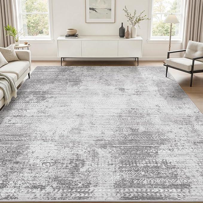 8x10 Area Rugs for Living Room Non Slip Machine Washable Rug Distressed by Tchdio