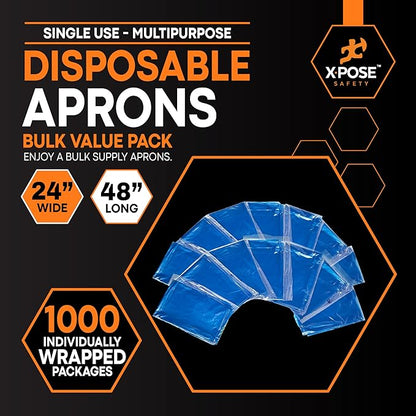 Xpose Safety 24, 000 Blue Plastic Disposable Aprons - Image 3