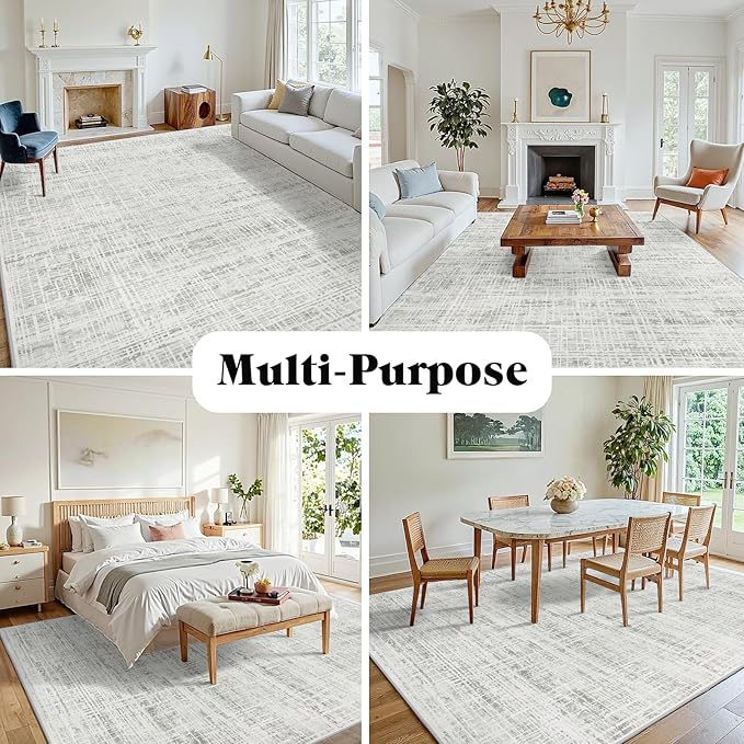 5x7 Area Rugs Washable Rug: Anti-Skid Abstract Modern Living Room Rug Soft Thin - Image 6