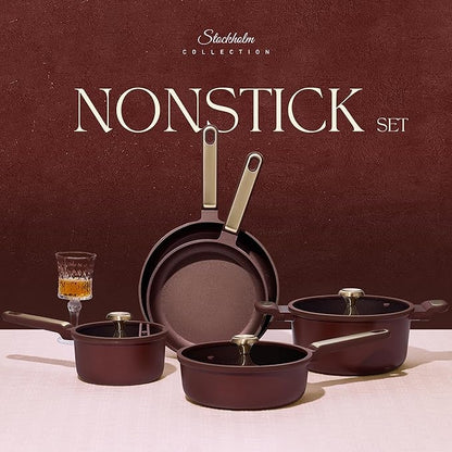 CAROTE Pots and Pans Set Nonstick, Dishwasher, RV/Camping Cookware Set - Image 4