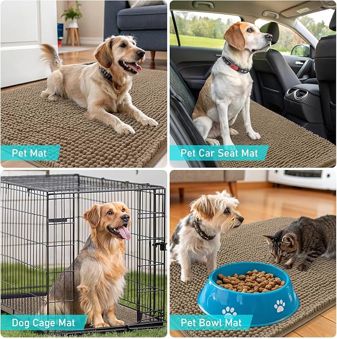 OLANLY Dog Door Mat for Muddy Paws 70x32, Absorbs Moisture and Dirt, Absorbent - Image 7