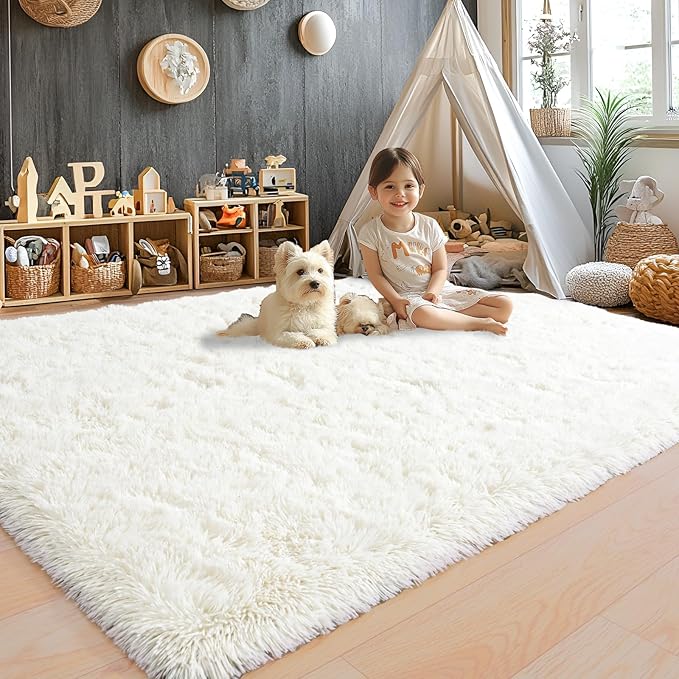 8x10 Area Rugs for Living Room, Ultra Soft Fluffy Large Shaggy Rug Carpet for - Image 2