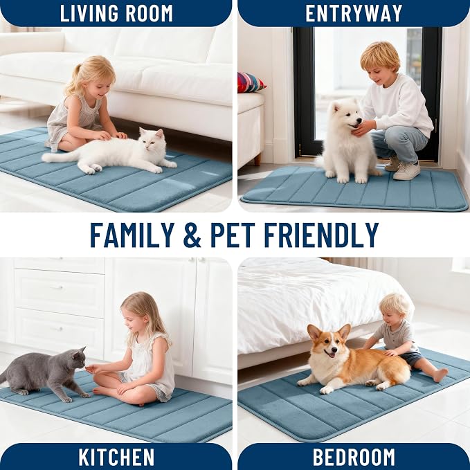 OLANLY Memory Foam Bath Mat 40x32, Super Soft Absorbent Bathroom Rugs, Quick Dry - Image 9