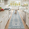 RELEANY Area Rugs Runner 2'x9' Washable Non-Slip, Floral Vintage Distress by RELEANY