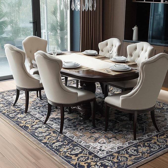 Lessymo Area Rugs 6x9, Machine Washable Area Rug, Super Soft Faux-Wool Area Rugs - Image 8