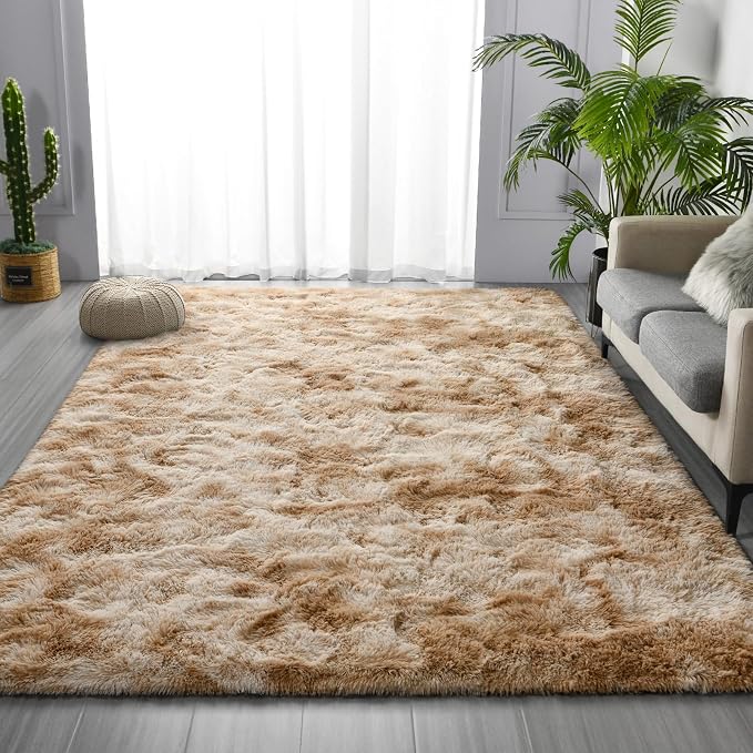 Deerhoo Shag Area Rug, 4 X 6 Tie-Dyed Plush Fuzzy Rugs - Image 2