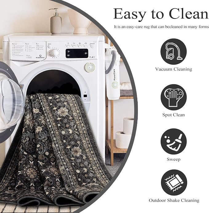 Ruaruarug Washable Area Rug Runner 2×6 - Image 4