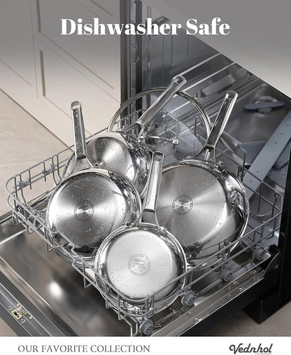 Stainless Steel Pan, 12 Inch Stainless Steel Frying Pan, Tri-Ply Stainless - Image 4