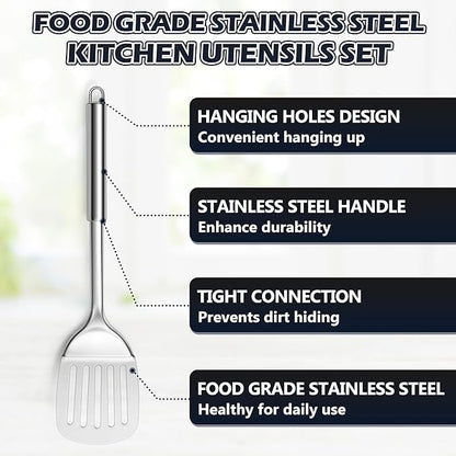 E-far Stainless Steel Kitchen Utensils Set, 39-Piece Cooking Utensils Set - Image 8