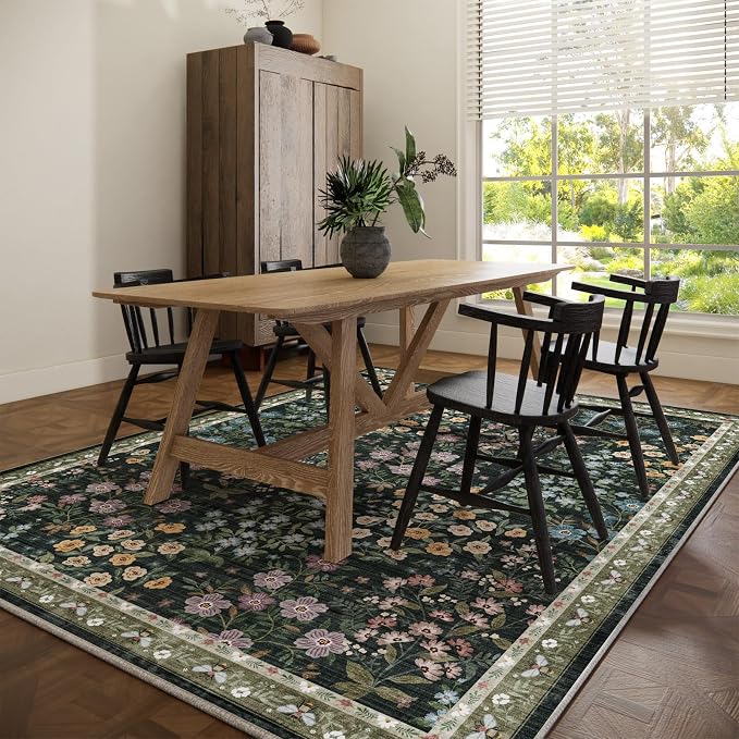 Machine Washable Living Room Rug: 6x9 Area Rugs - Image 6